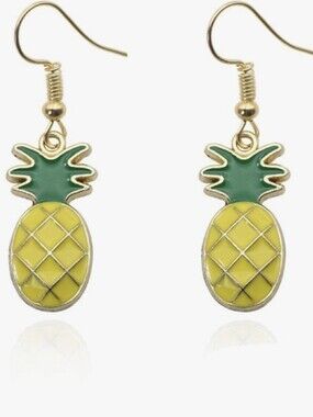 Pineapple Drop Earrings Brand New